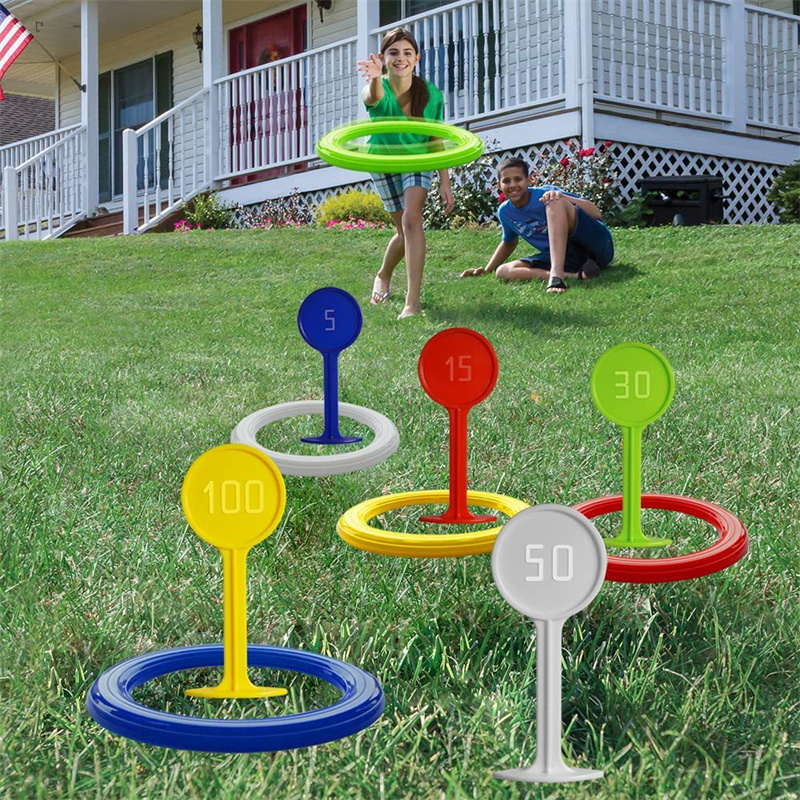 Kids Outdoor Games For Party - Plastic Ring Toss Game for Kids