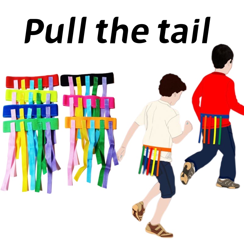 Kids Outdoor Games For Party - Cute Interactive Chasing Game Belts Ribbons