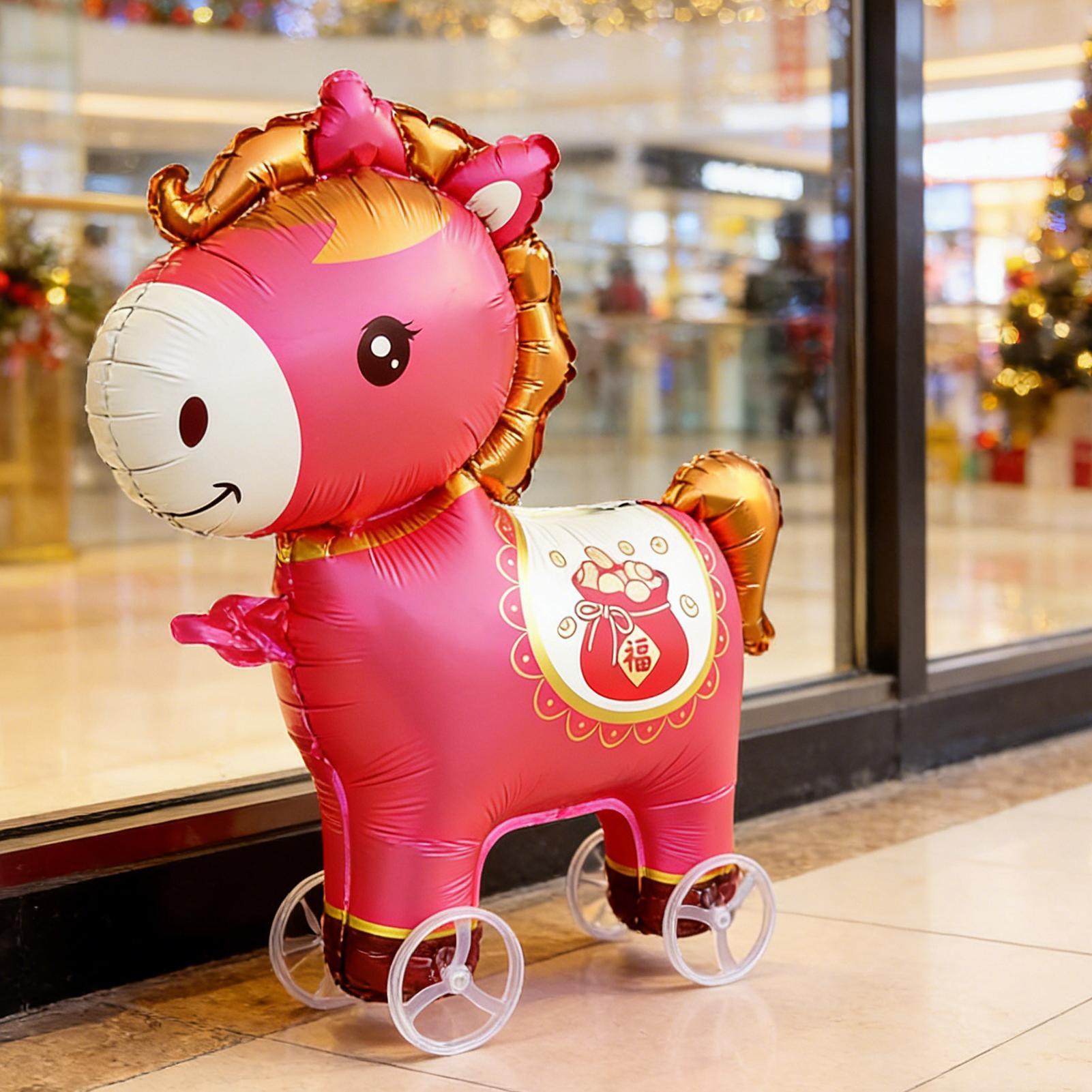 Kids Outdoor Yard - Horse Balloons Inflatable Cute Cartoon with