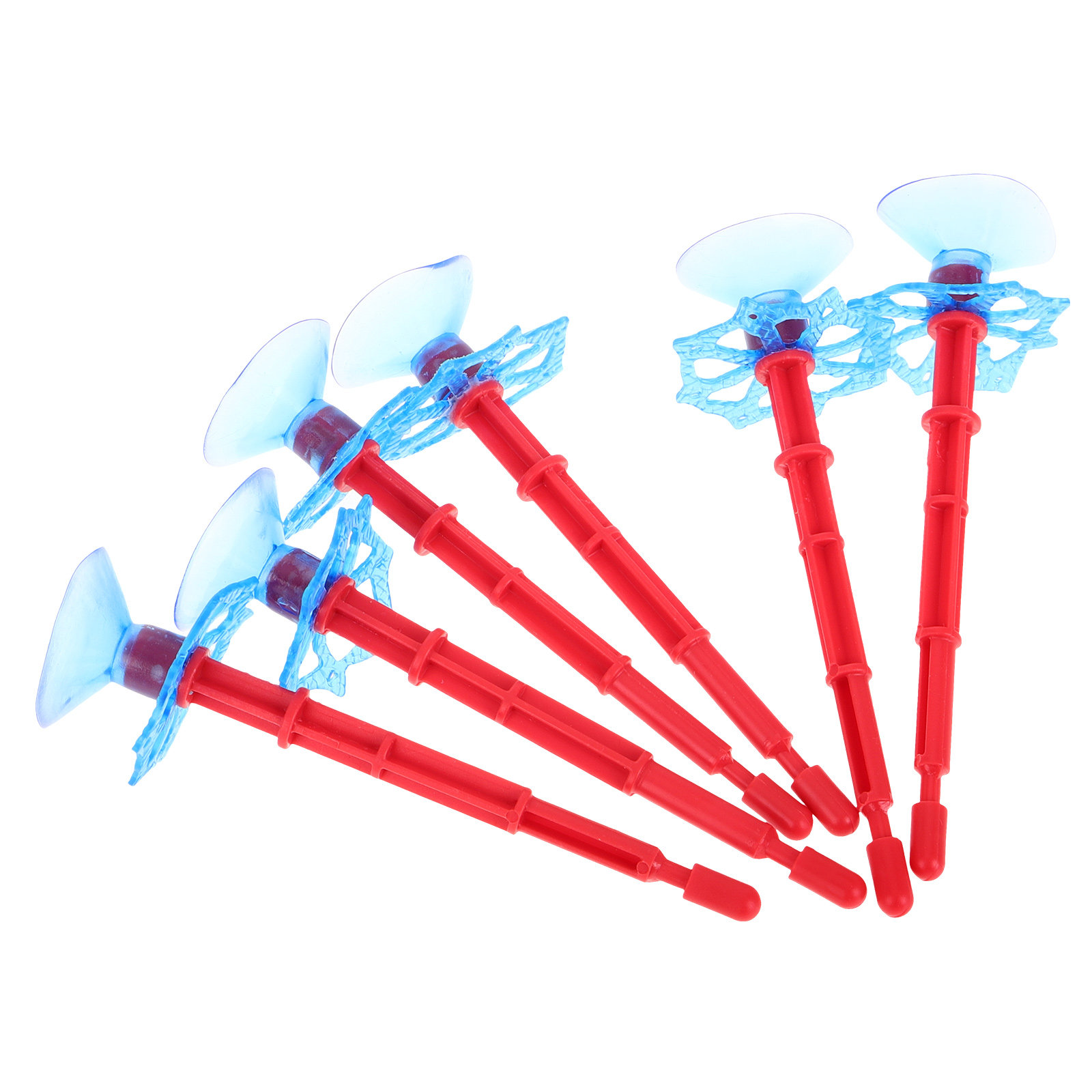 Kids Outdoor Games For Party - 6Pcs Suction Cup Spider Arrows Launcher