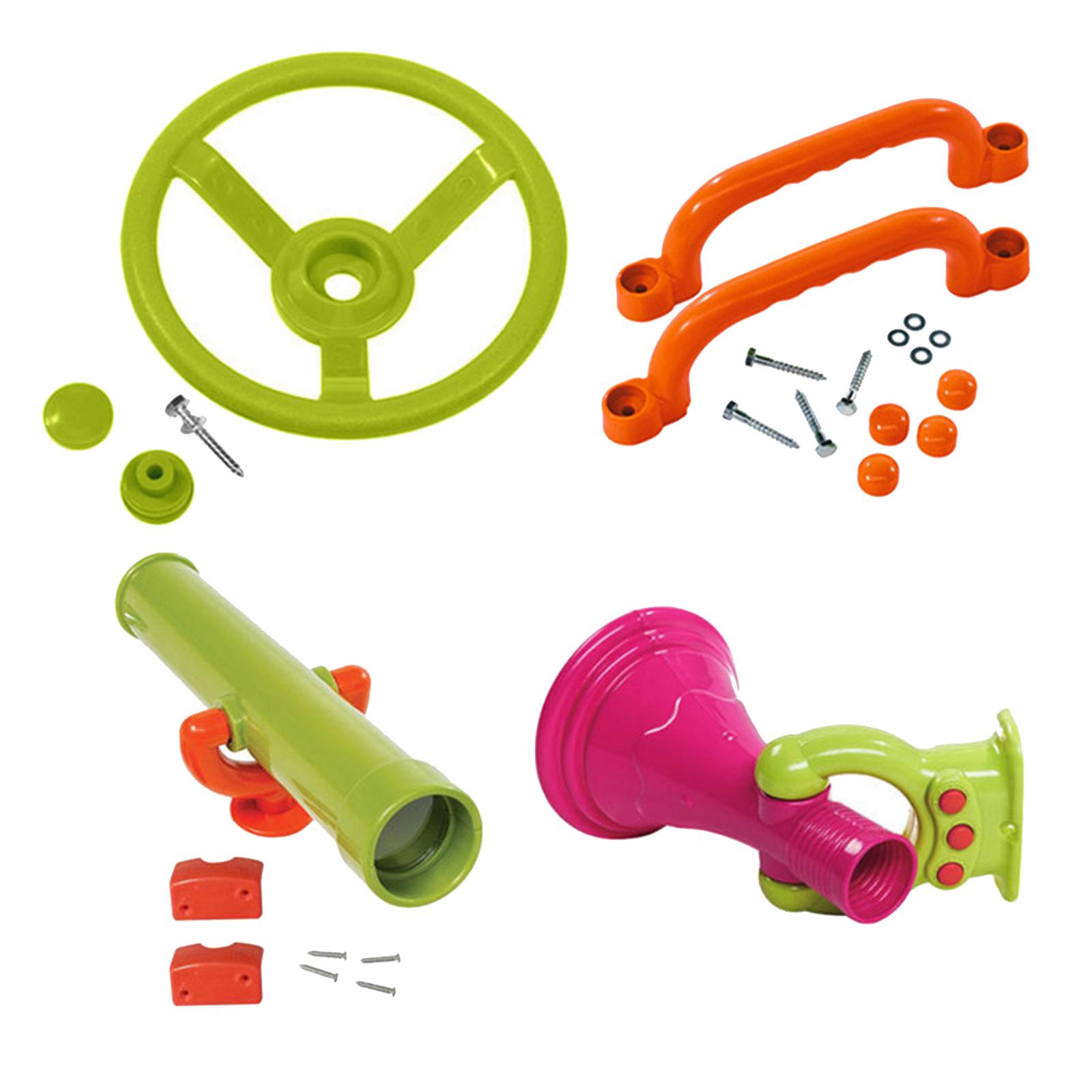 Kids Outdoor Jungle Gym - 4 Pieces Jungle Gym Kingdom Playground