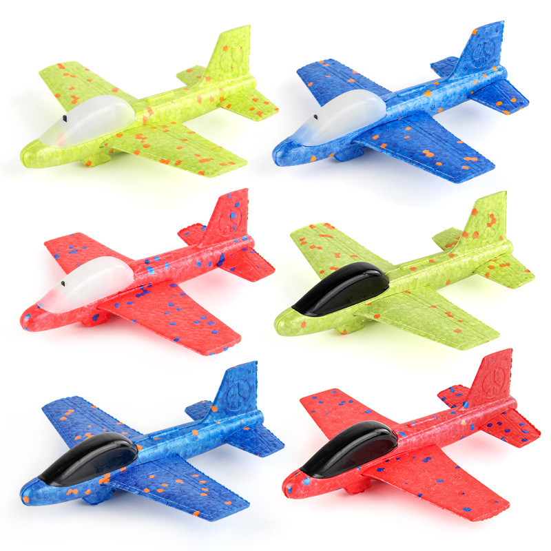 Kids Outdoor Entertainment - Children Ejecting Foam Aircraft Toys Slingshot