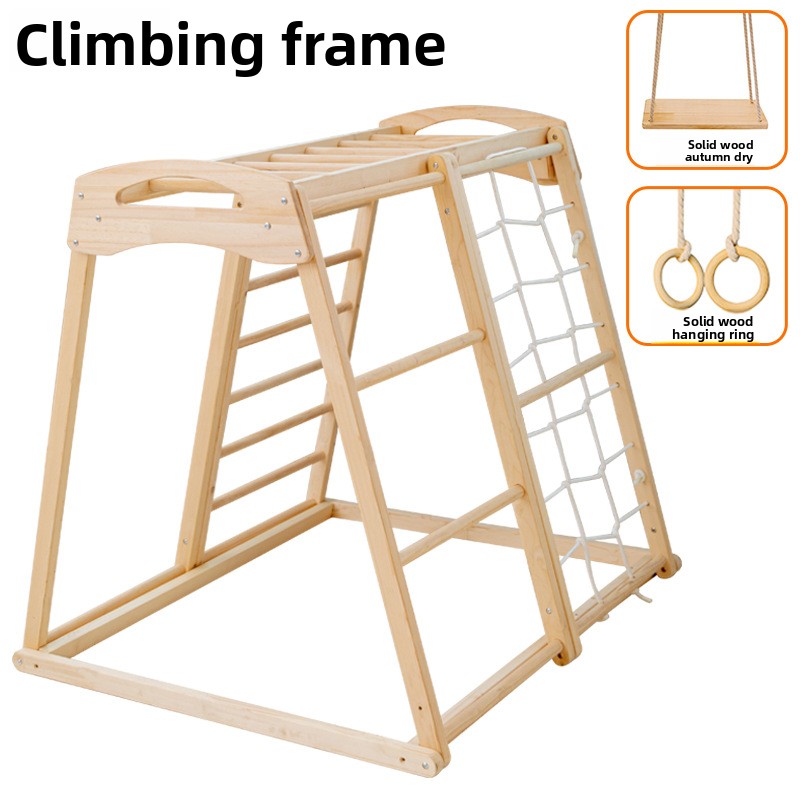 Jungle Gym Kids Outdoor Childr - Kids Outdoor Wooden Climbing Frame ulasan dan harga