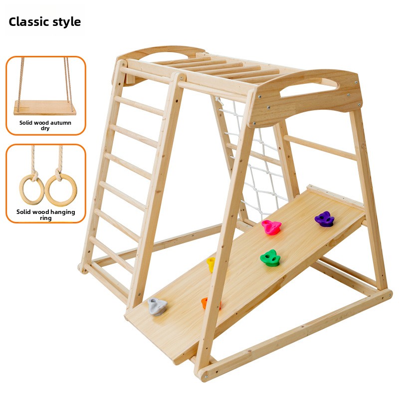 Jungle Gym Kids Outdoor Childr - Kids Outdoor Wooden Climbing Frame ulasan dan harga