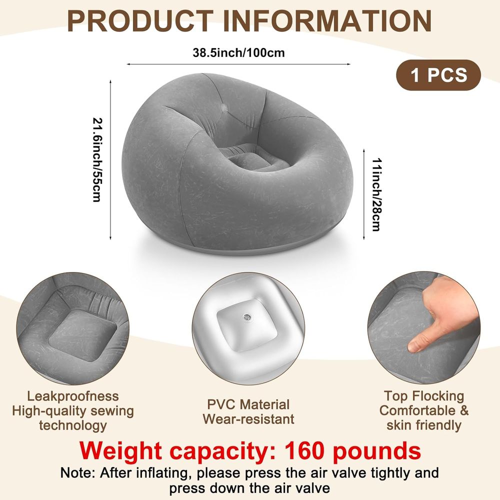 Inflatable Bean Bag Chairs, Gr - Kids Outdoor Bean Bag ulasan dan harga