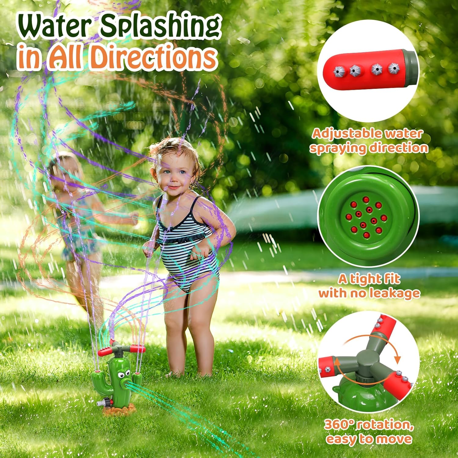 Water Spray Toy Cactus Sprinkl - Kids Outdoor Yard ulasan dan harga