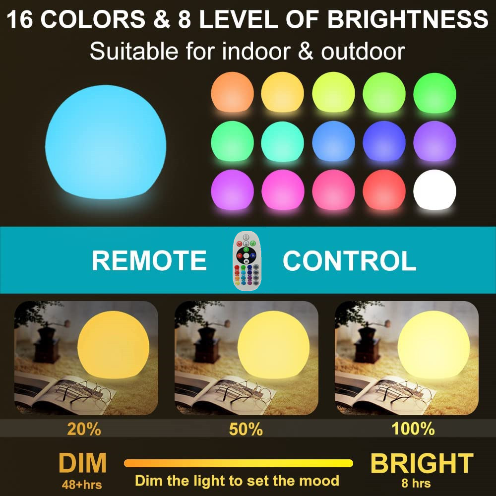 Rechargeable LED Glowing Ball  - Kids Outdoor Yard ulasan dan harga
