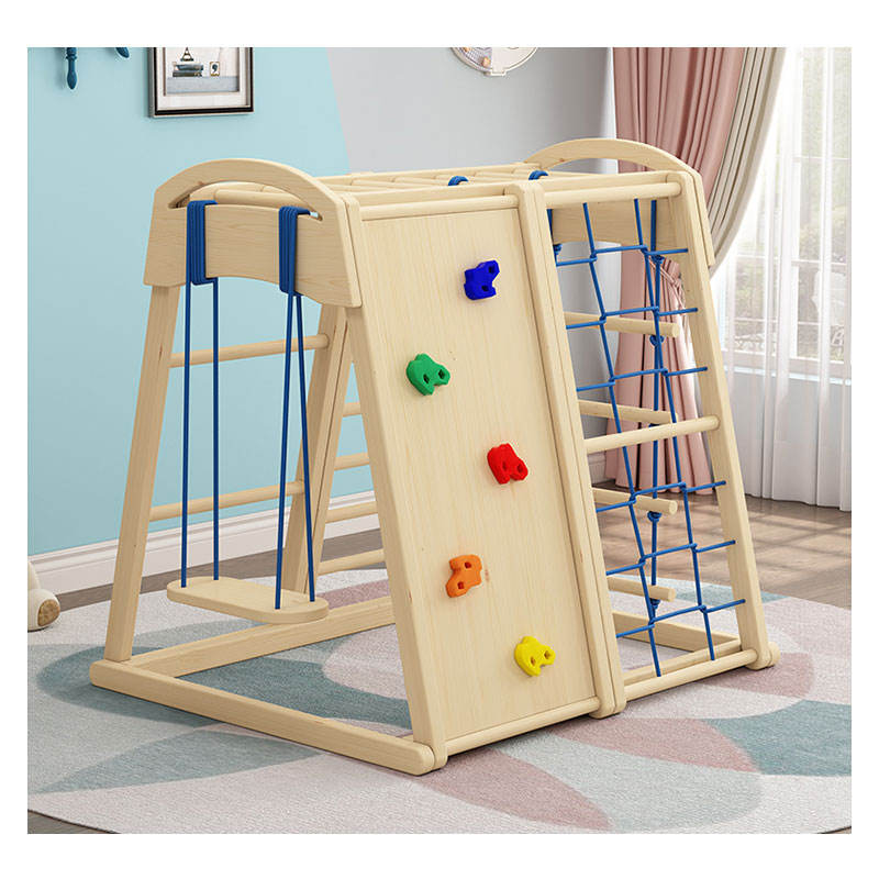 Indoor Outdoor Wooden Children - Kids Outdoor Wooden Climbing Frame ulasan dan harga