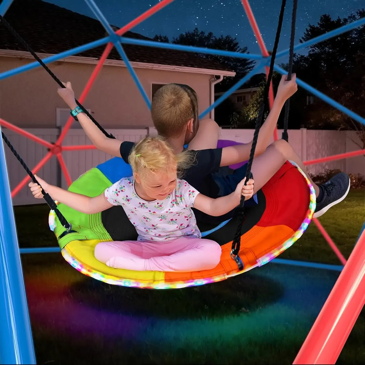 Hapfan Climbing Dome Swing Set - Kids Outdoor Jungle Gym Dome ulasan dan harga