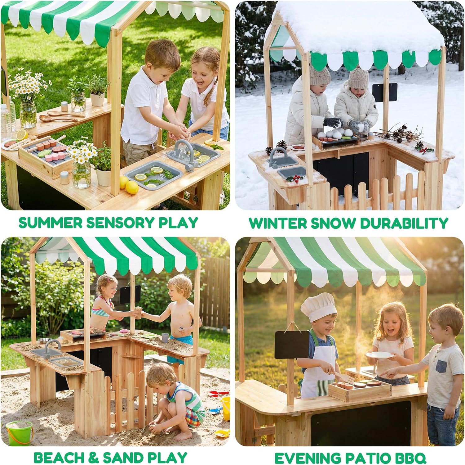 Kids Outdoor Playhouse, Mud Ki - Kids Outdoor Bbq ulasan dan harga