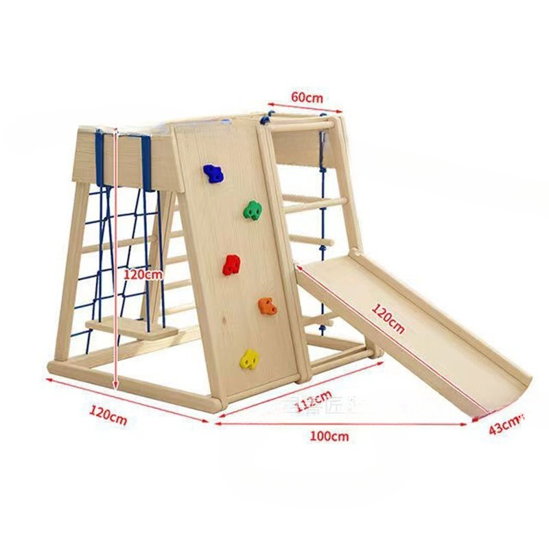 Wooden Climbing Frame with Sli - Kids Outdoor Wooden Climbing Frame ulasan dan harga