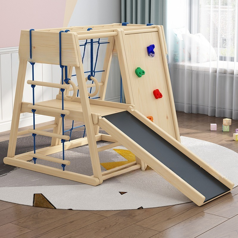 Wooden Climbing Frame with Sli - Kids Outdoor Wooden Climbing Frame ulasan dan harga