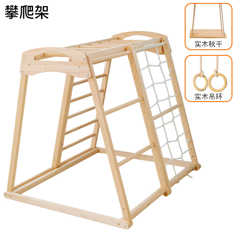 Jungle Gym Kids Outdoor Childr - Kids Outdoor Wooden Climbing Frame ulasan dan harga
