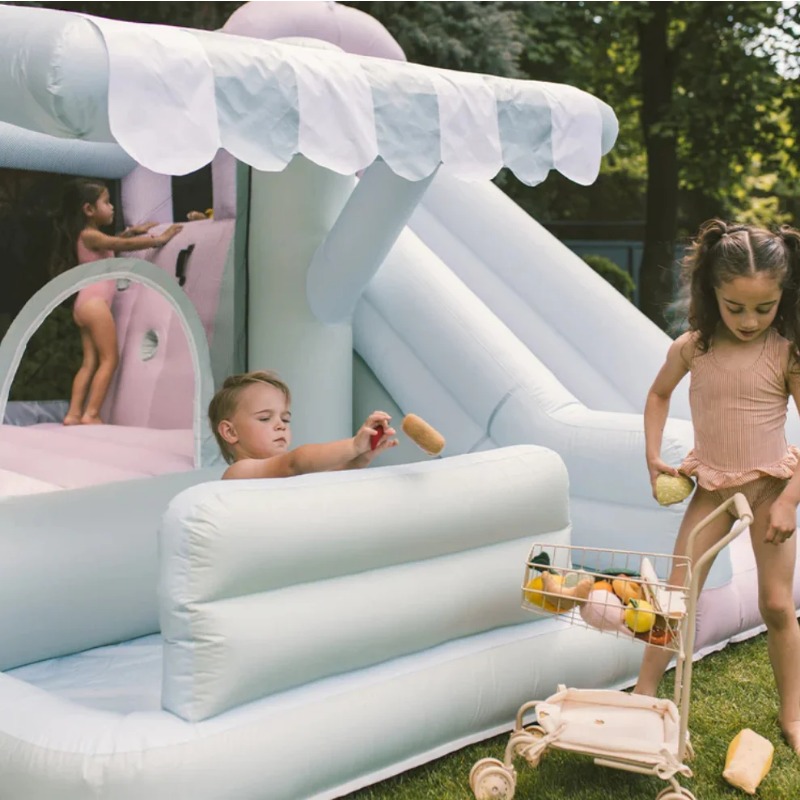 Inflatable Bounce House with S - Kids Outdoor Easter Gifts ulasan dan harga