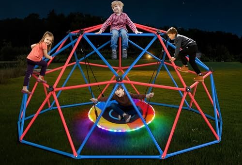 Clim Dome Swing Set with LED S - Kids Outdoor Jungle Gym Dome ulasan dan harga
