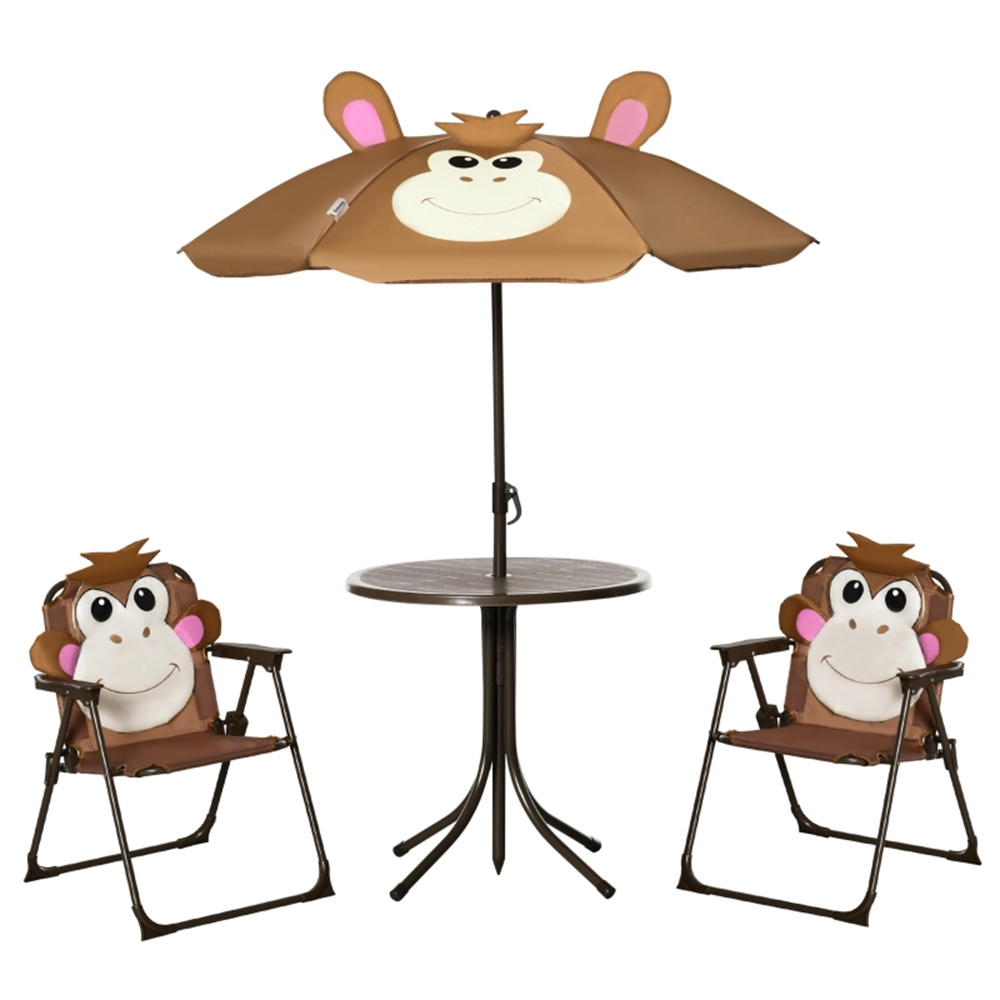 Cute Monkey Kids Patio Table C - Kids Outdoor Table And Chairs With Umbrella ulasan dan harga