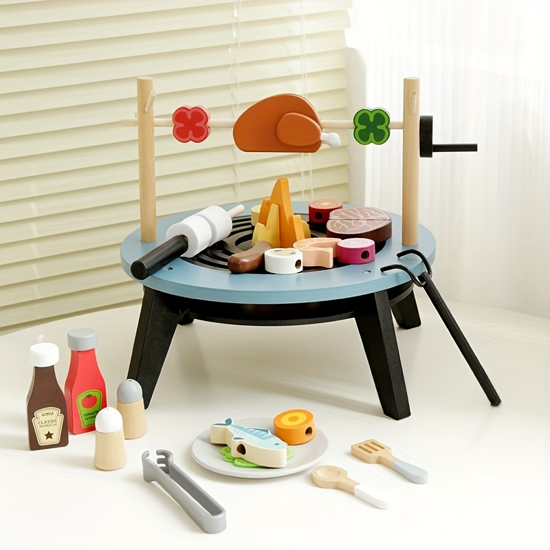 Wooden Barbecue Playset For Ki - Kids Outdoor Bbq ulasan dan harga
