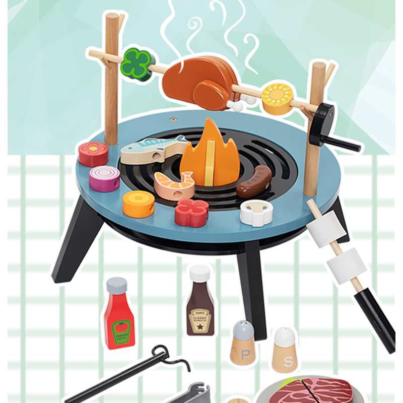 Wooden Barbecue Playset For Ki - Kids Outdoor Bbq ulasan dan harga
