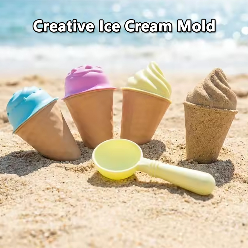 Kids Ice Cream Cone Sand Mold  - Kids Outdoor Entertainment ulasan dan harga