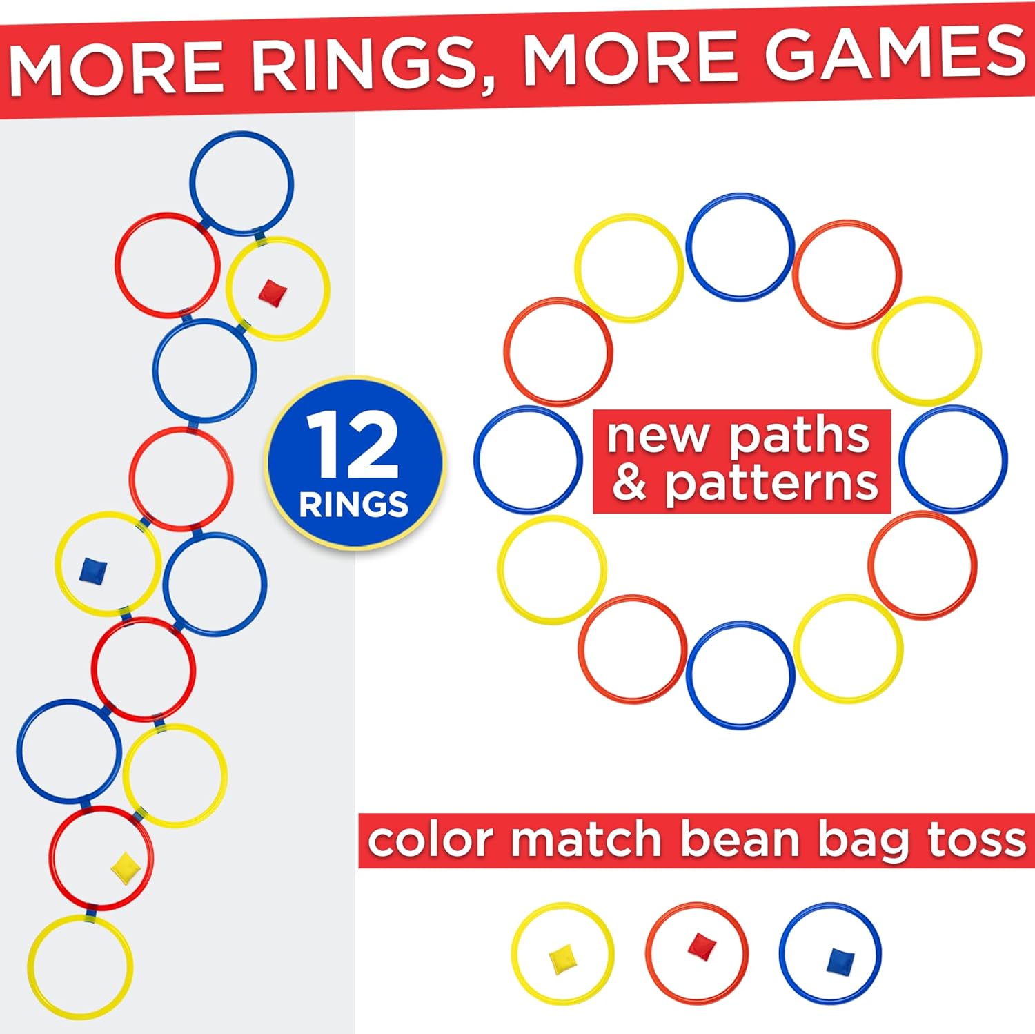 Hopscotch Rings, 12 x 11 Inch  - Kids Outdoor Bean Bag ulasan dan harga