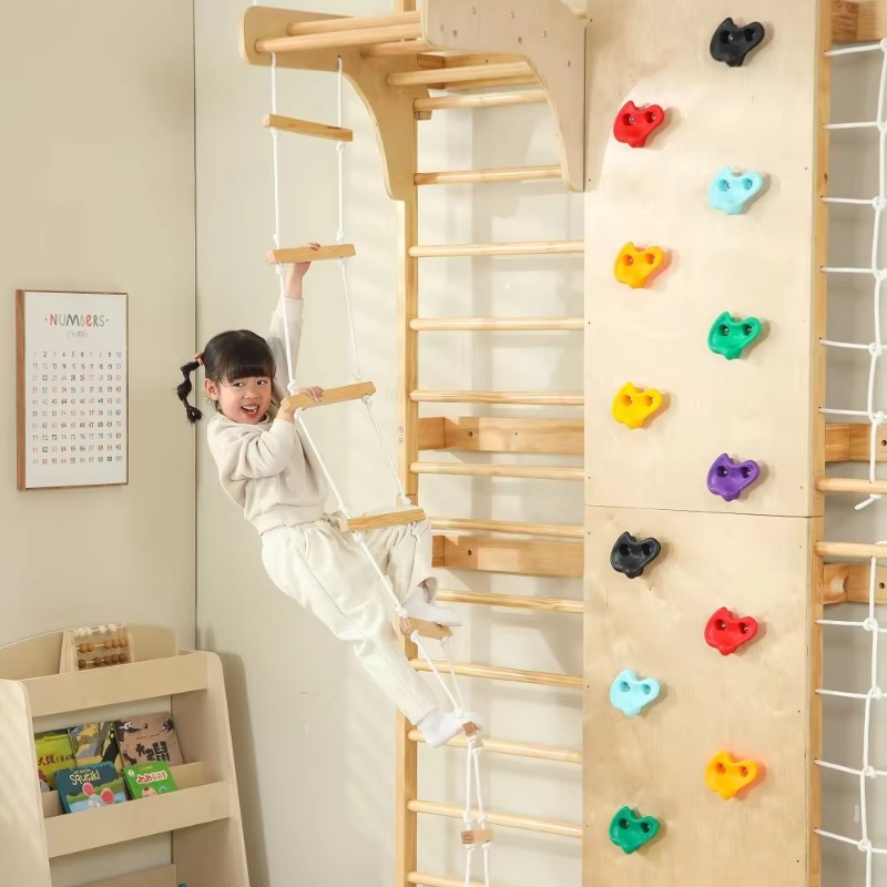 Indoor Monkey Bars Kids Wooden - Kids Outdoor Wooden Climbing Frame ulasan dan harga