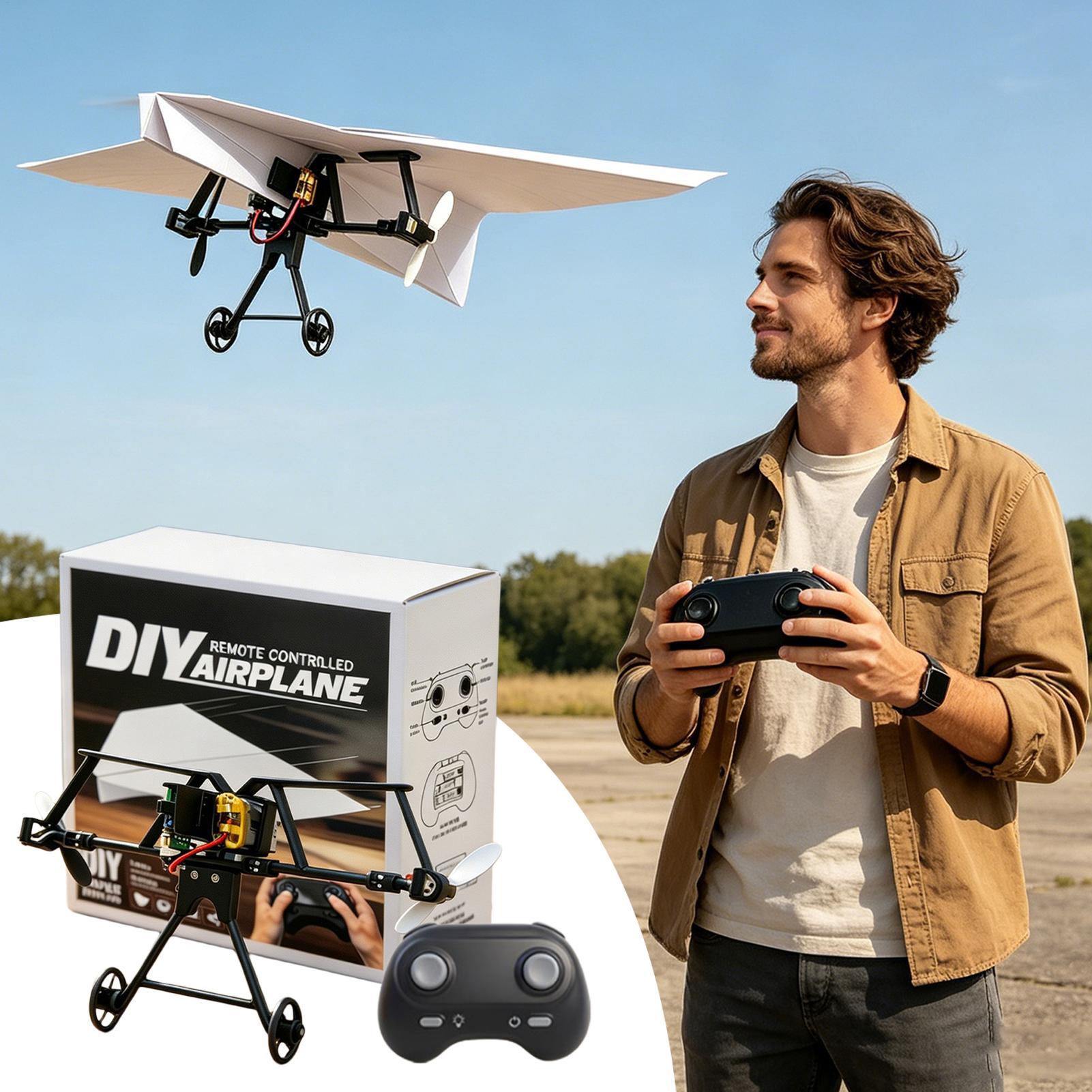 DIY RC Paper Airplane Kit Plan - Kids Outdoor Entertainment ulasan dan harga