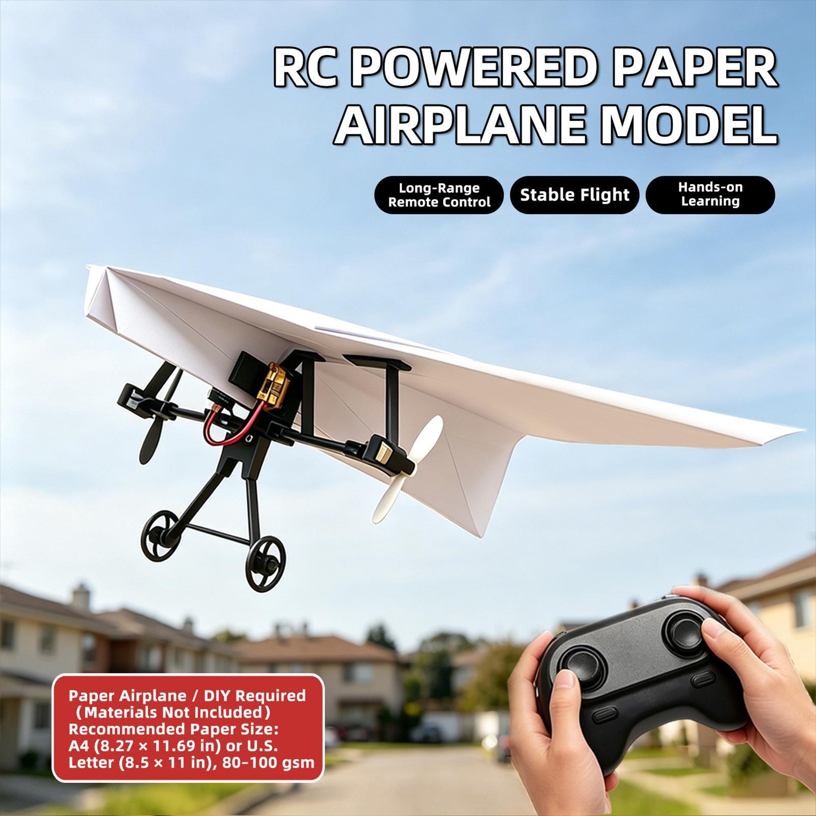 DIY RC Paper Airplane Kit Plan - Kids Outdoor Entertainment ulasan dan harga