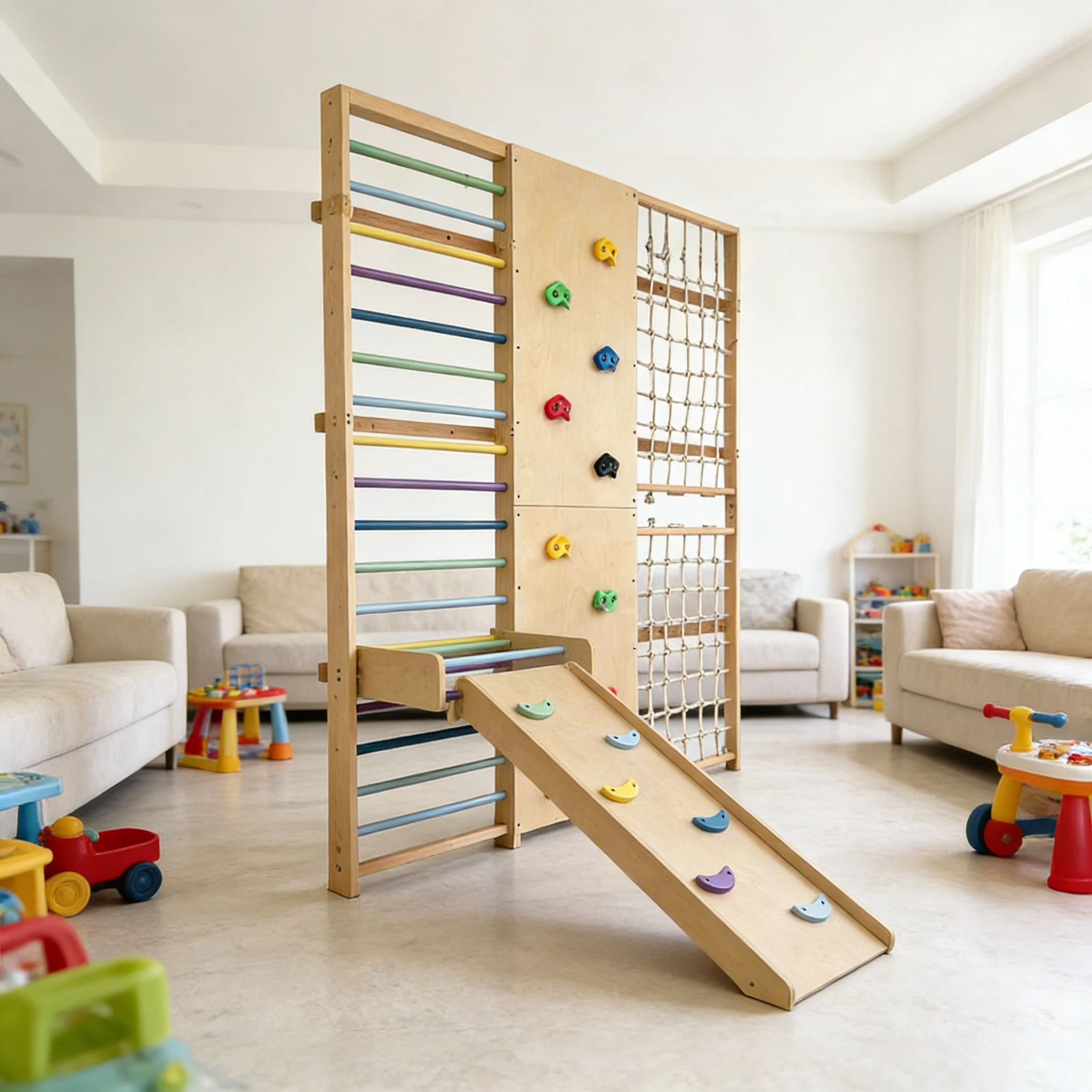 2026 Professional Grade Climbi - Kids Outdoor Wooden Climbing Frame ulasan dan harga