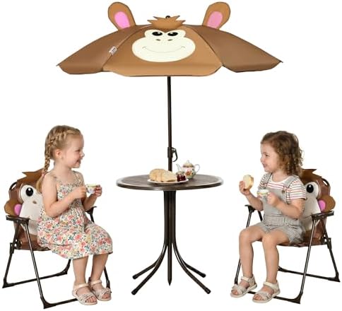Kids Table and Chair Set Picni - Kids Outdoor Table And Chairs With Umbrella ulasan dan harga