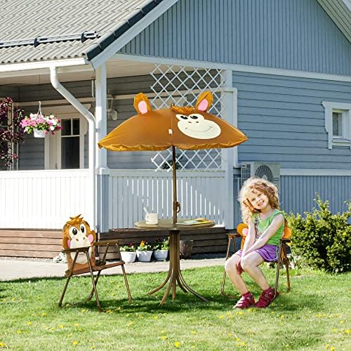 Kids Table and Chair Set Picni - Kids Outdoor Table And Chairs With Umbrella ulasan dan harga