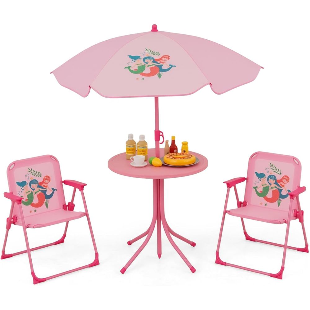 Kids Picnic Table, Kids Outdoo - Kids Outdoor Table And Chairs With Umbrella ulasan dan harga