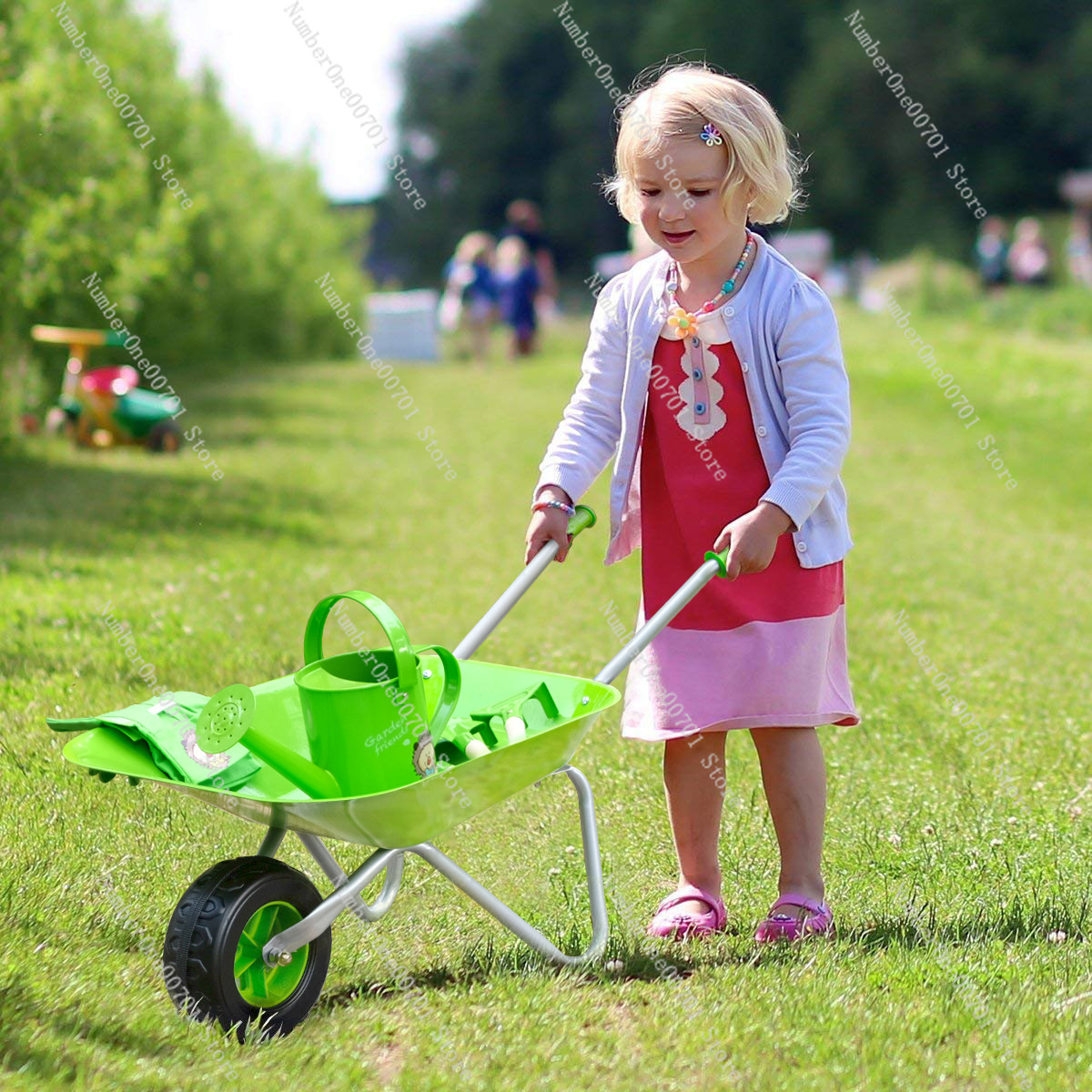 Kids Outdoor Wheelbarrow, Gree - Kids Outdoor Activity Toys ulasan dan harga