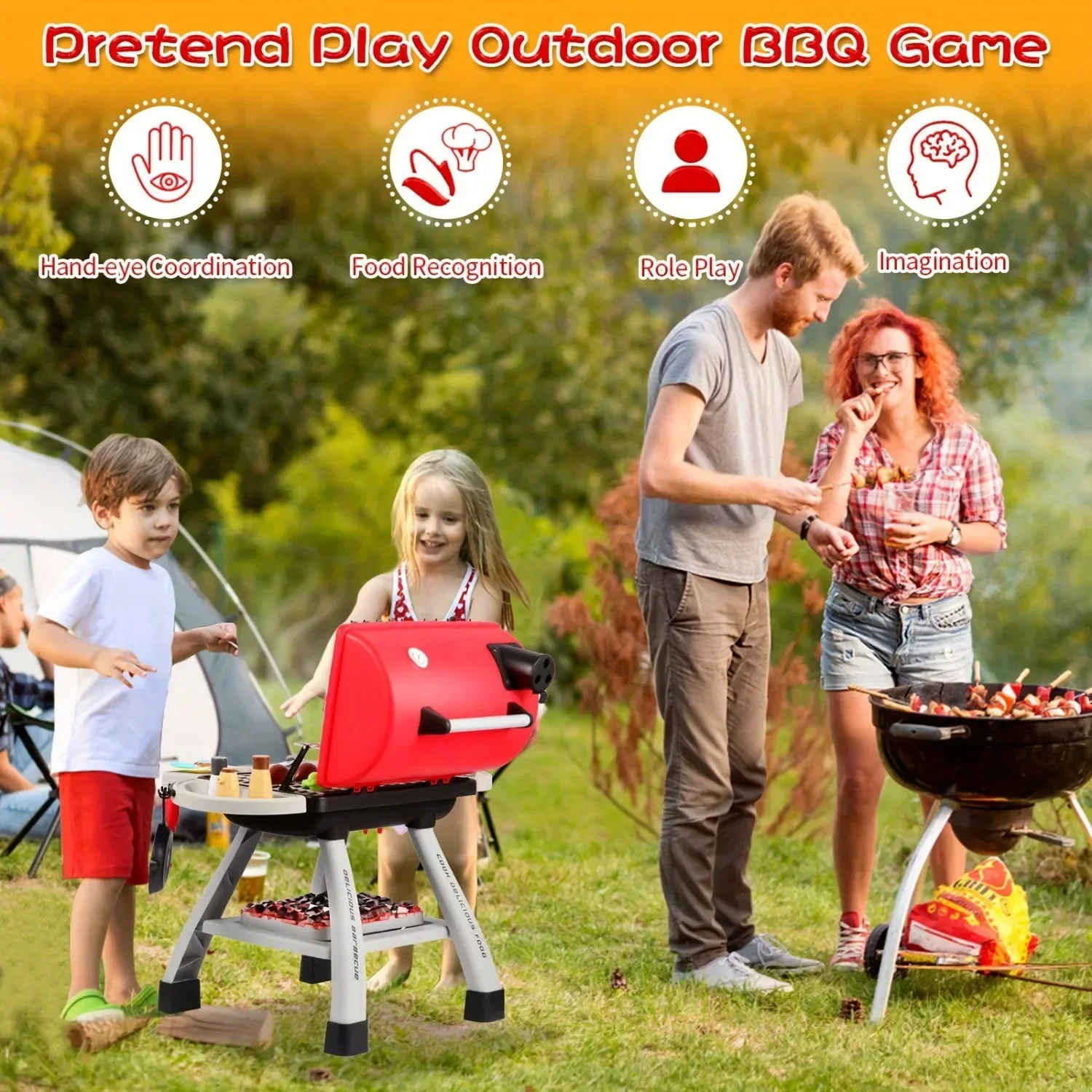 Barbecue Grill Toy Set Kids BB - Kids Outdoor Bbq ulasan dan harga