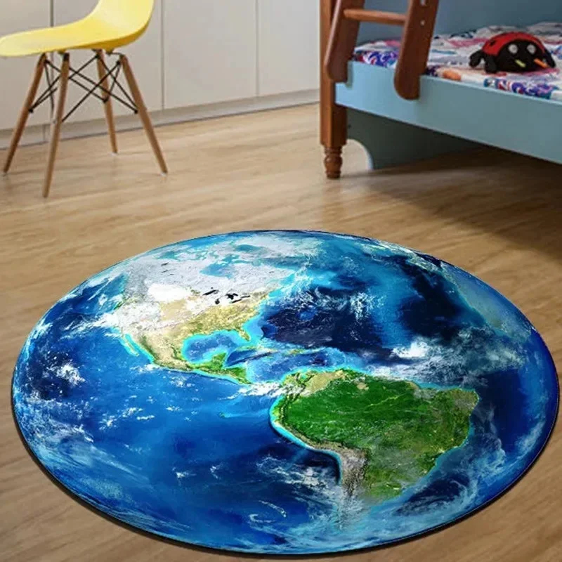 VIKAMA 3D Realistic Earth Roun - Kids Outdoor Mat Waterproof ulasan dan harga