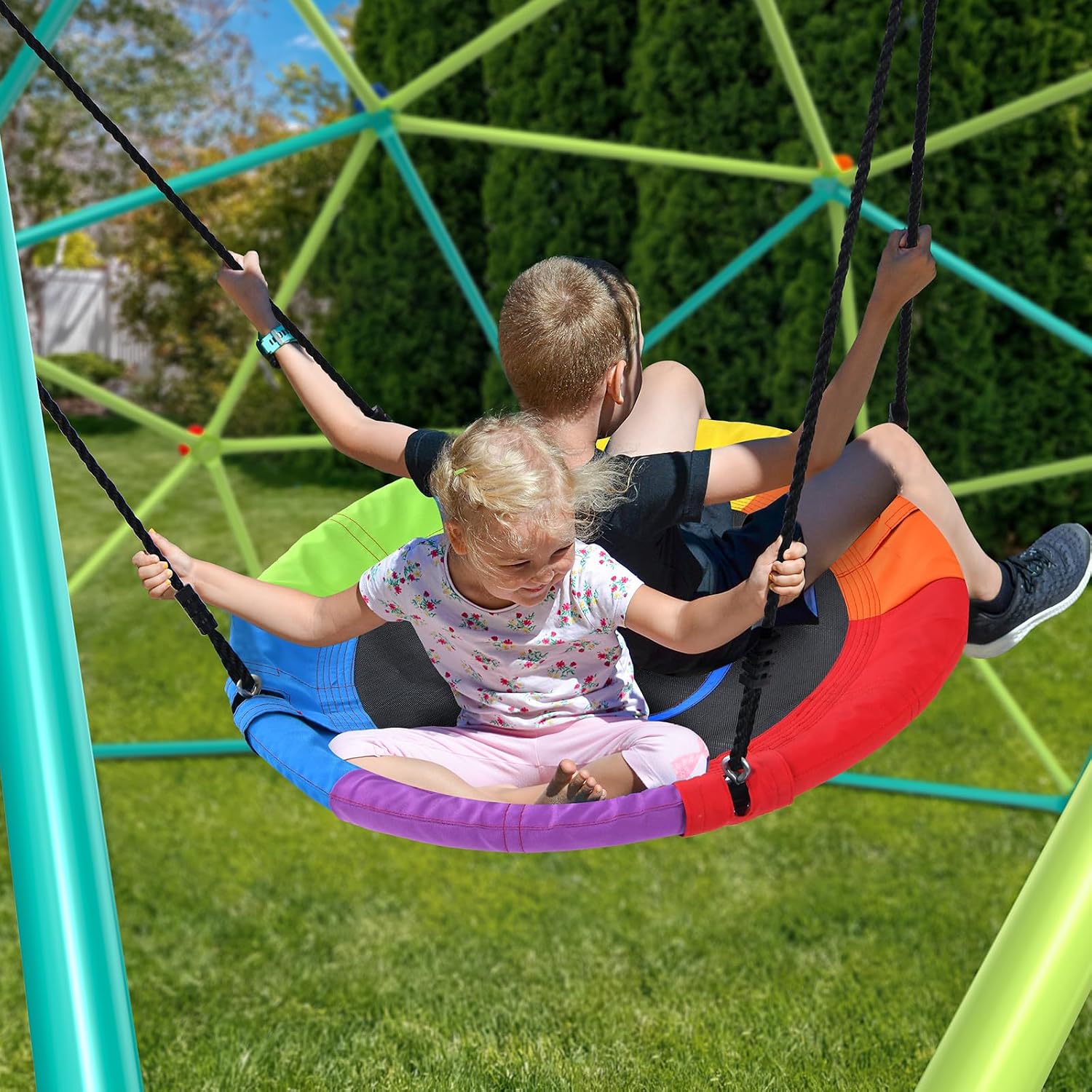 10 ft Climbing Dome Swing Set  - Kids Outdoor Jungle Gym ulasan dan harga