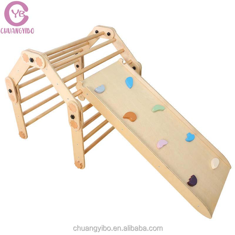 Jungle Gym Kids Outdoor Kids C - Kids Outdoor Wooden Climbing Frame ulasan dan harga