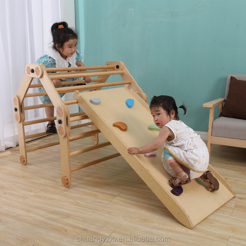 Jungle Gym Kids Outdoor Kids C - Kids Outdoor Wooden Climbing Frame ulasan dan harga