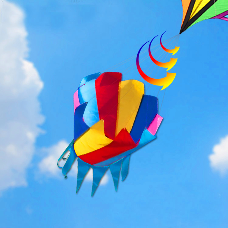 Large rainbow kite nylon winds - Kite Easy Fly Kids ulasan dan harga