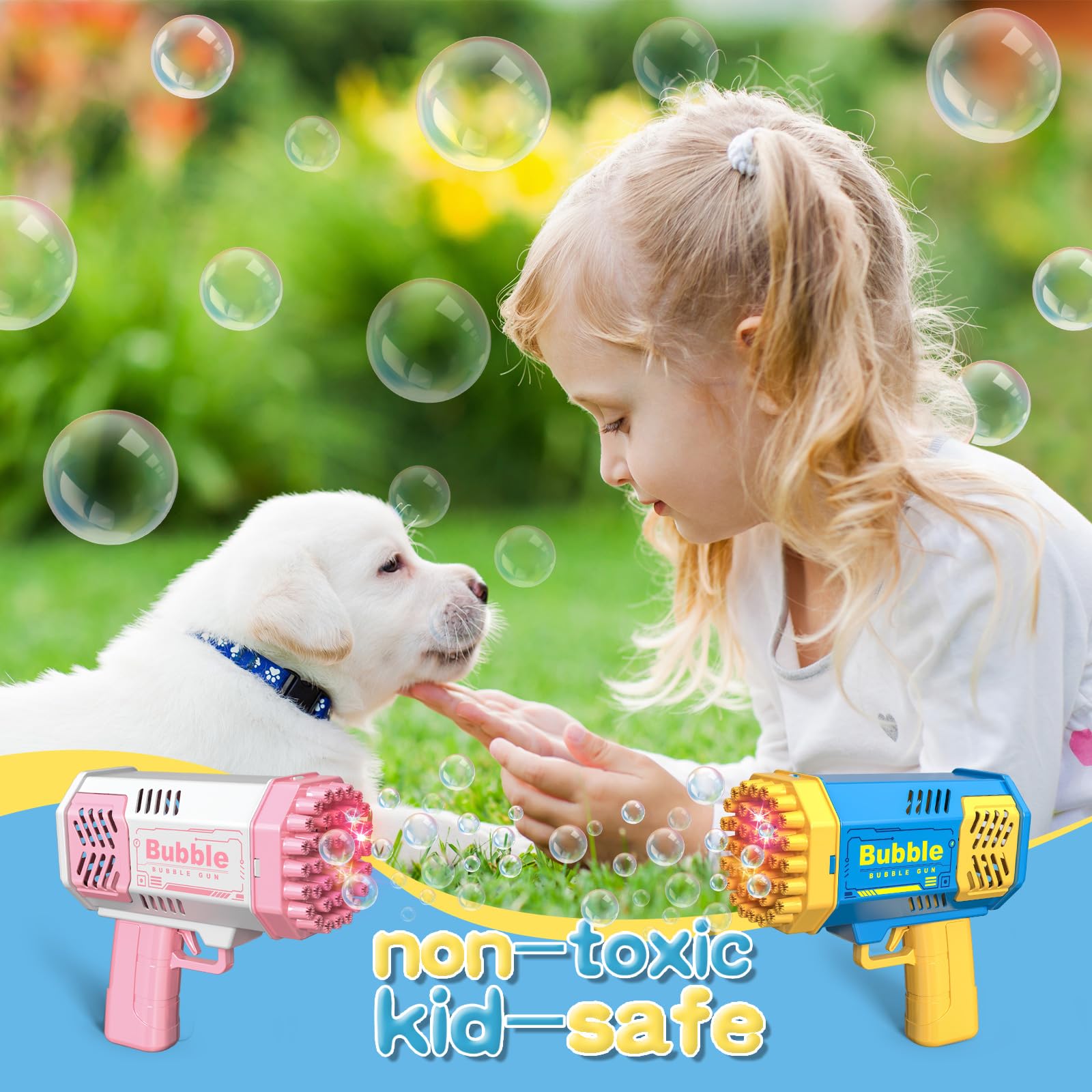 40 Holes Bubble Gun for Kids,  - Kids Outdoor Easter Gifts ulasan dan harga