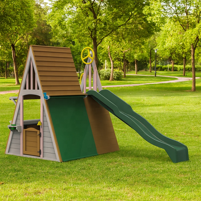 Kids Outdoor Playground Equipm - Kids Outdoor Wooden Climbing Frame ulasan dan harga