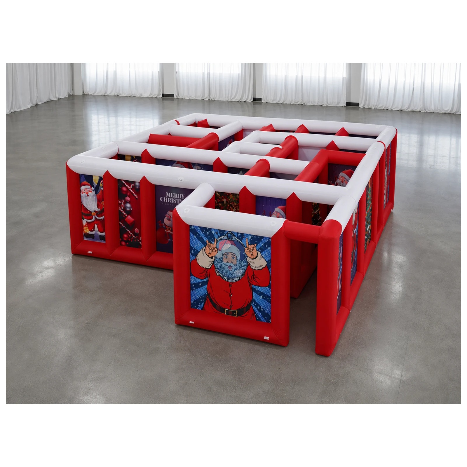 Large Red White Flat Roof Infl - Kids Outdoor Games For Party ulasan dan harga