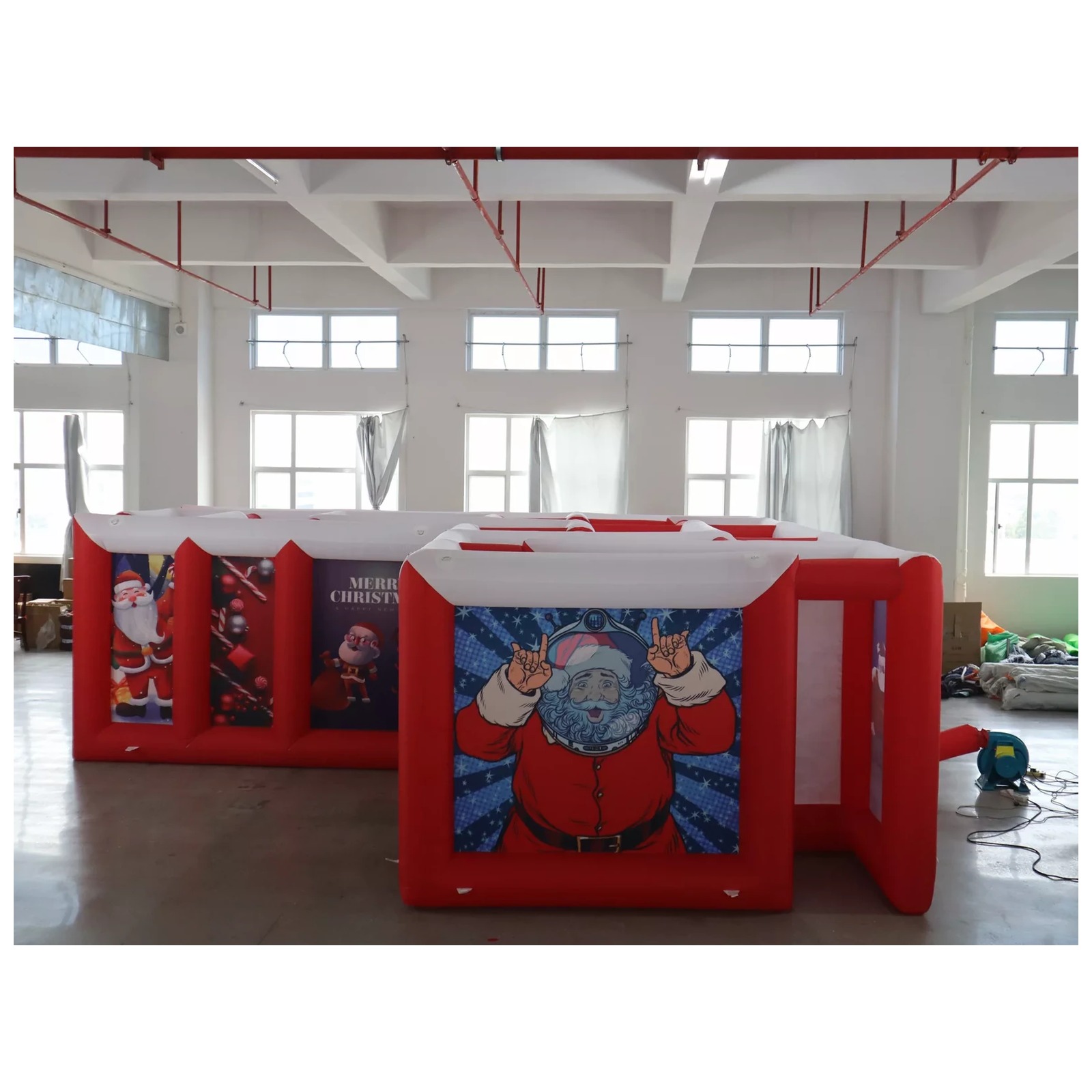 Large Red White Flat Roof Infl - Kids Outdoor Games For Party ulasan dan harga