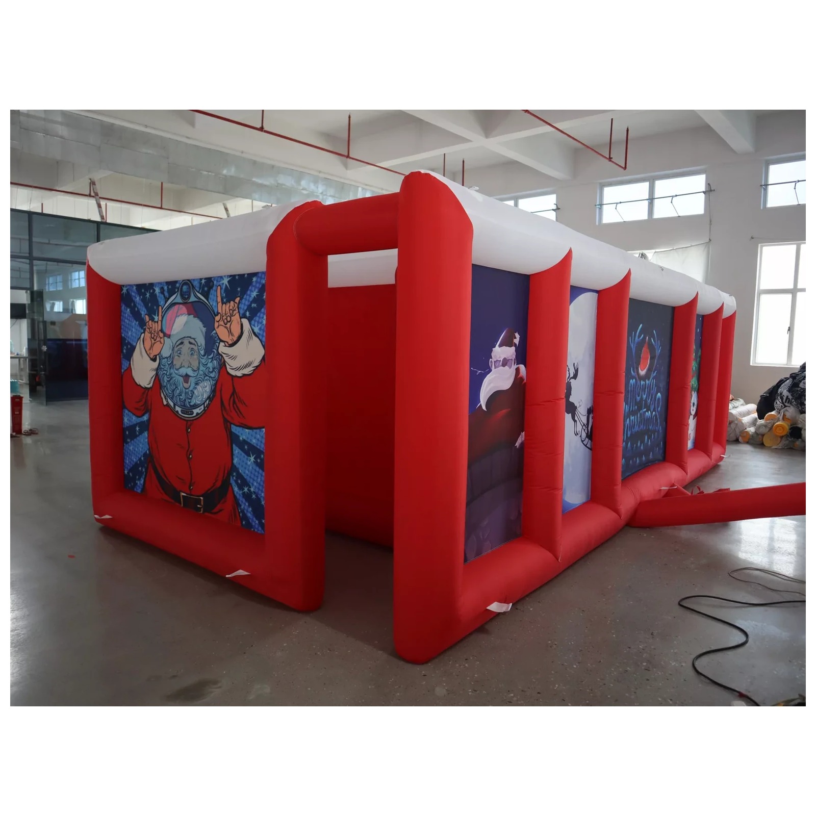 Large Red White Flat Roof Infl - Kids Outdoor Games For Party ulasan dan harga