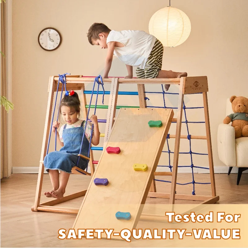 Wooden Climbing Frame Indoor P - Kids Outdoor Wooden Climbing Frame ulasan dan harga