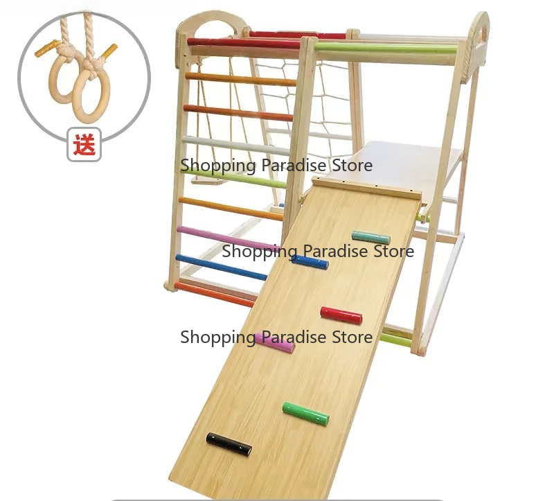 Kids Wooden Rainbow Climbing F - Kids Outdoor Wooden Climbing Frame ulasan dan harga