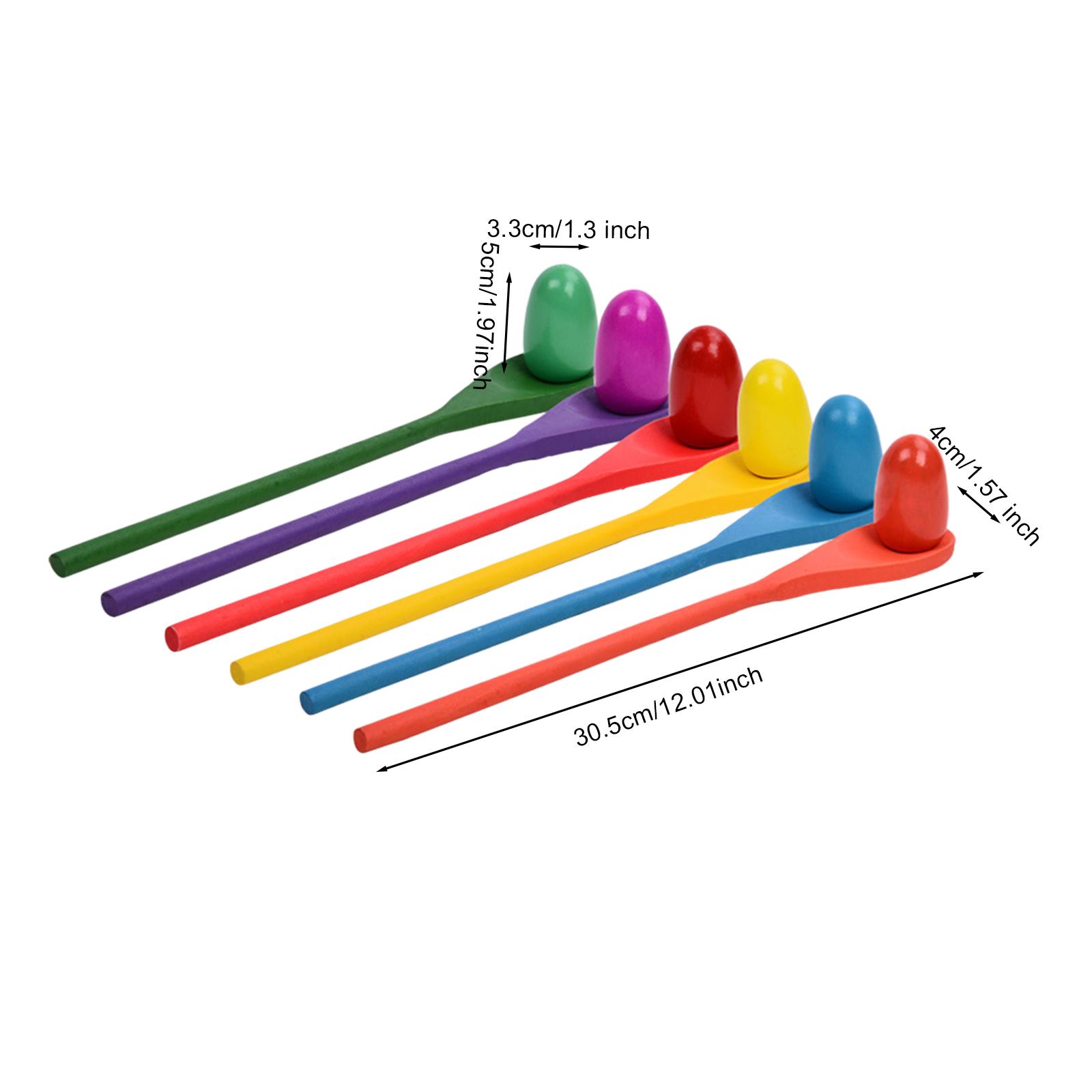 6 Pieces Egg Spoon Race Game H - Kids Outdoor Games For Party ulasan dan harga
