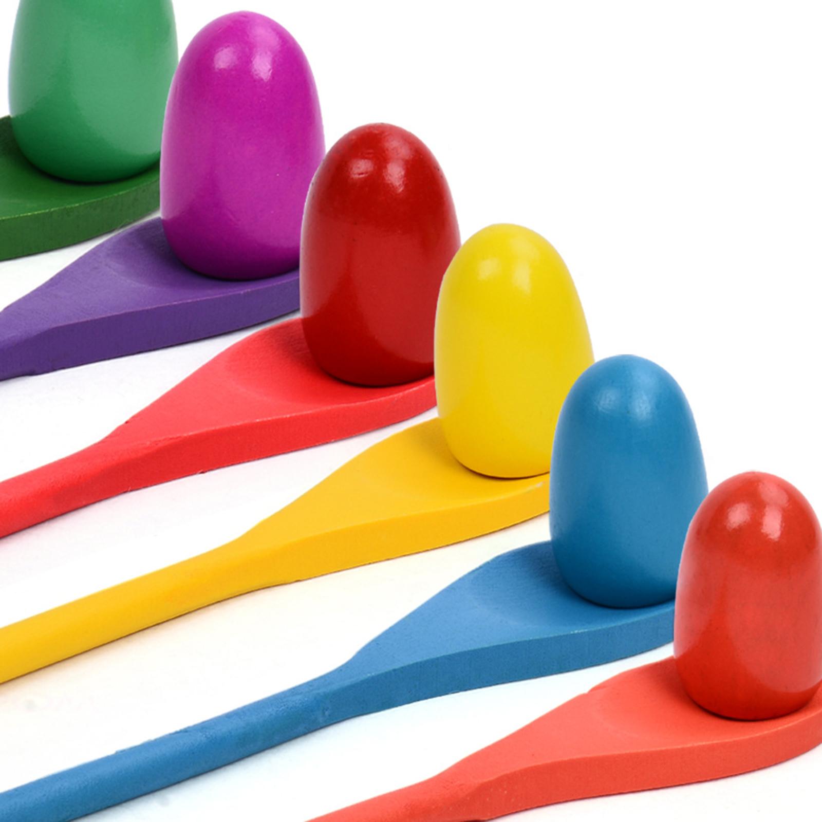 6 Pieces Egg Spoon Race Game H - Kids Outdoor Games For Party ulasan dan harga