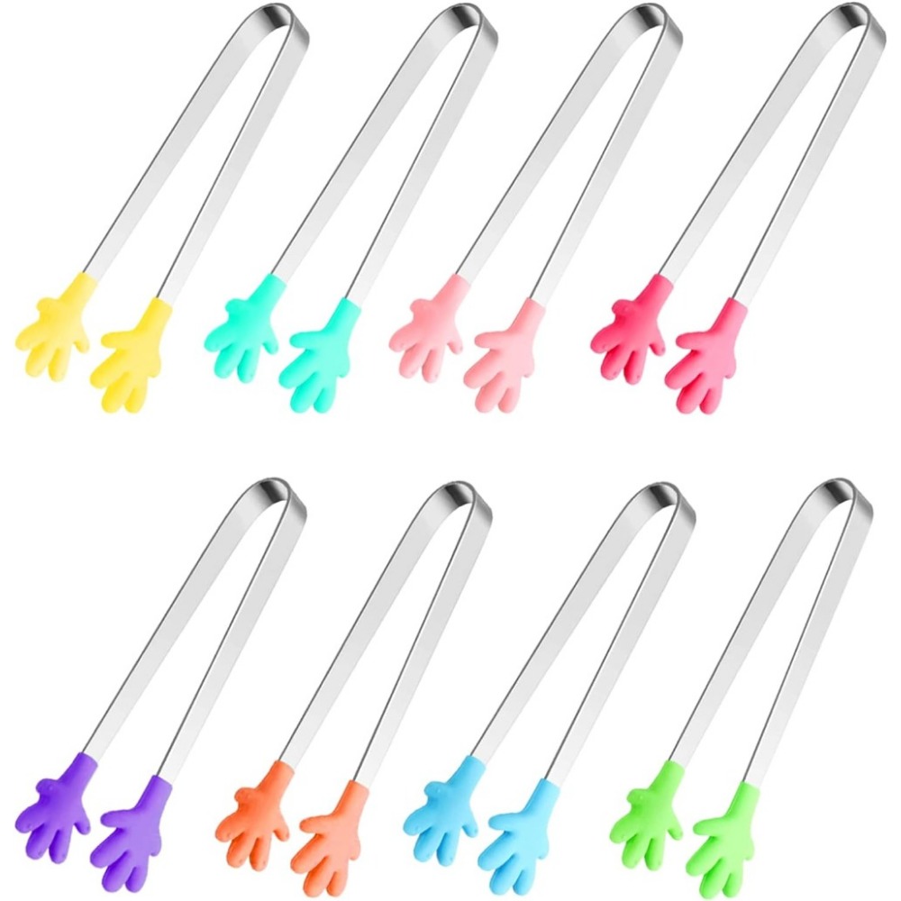 8PCS Silicone Mini Tongs 5Inch - Kids Outdoor Bbq ulasan dan harga