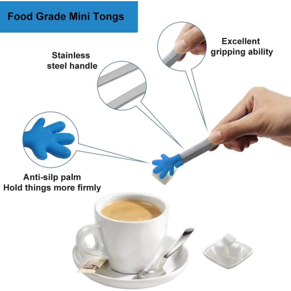 8PCS Silicone Mini Tongs 5Inch - Kids Outdoor Bbq ulasan dan harga