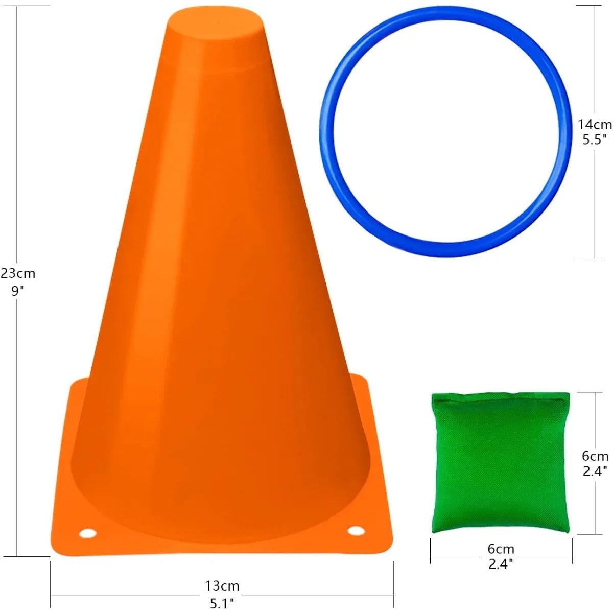 3 in 1 Soft Plastic Cones Bean - Kids Outdoor Games For Party ulasan dan harga